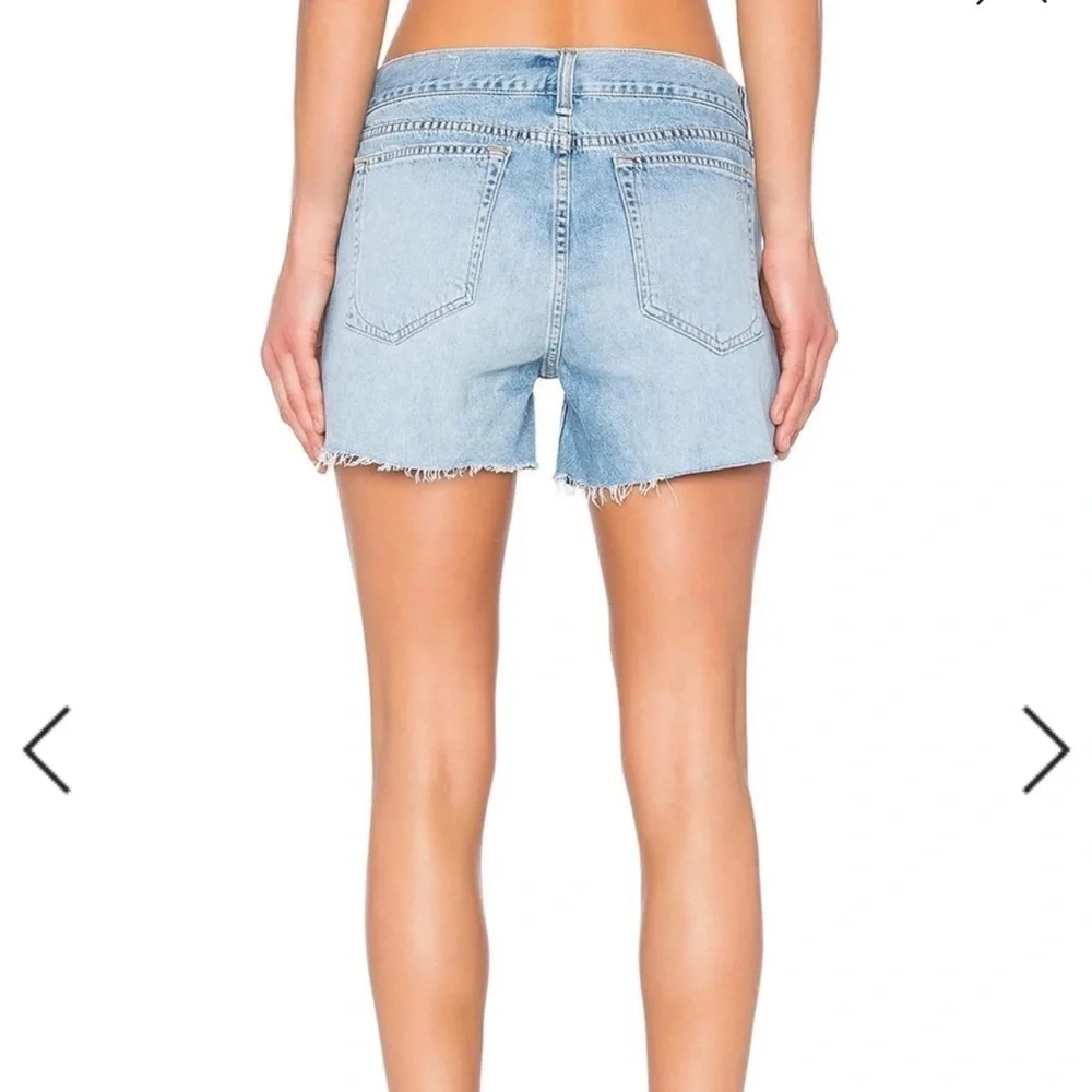 NWOT Rag & Bone Distressed Boyfriend Denim Shorts Light Wash Size 26 Made in USA